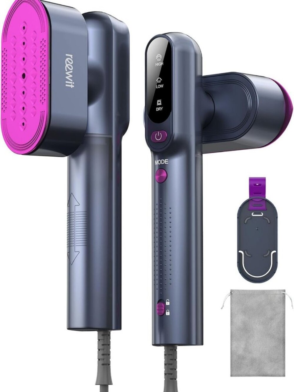 Portable 2-in-1 Travel Steamer & Iron, Fast Heat-Up, Handheld Fabric Wrinkle